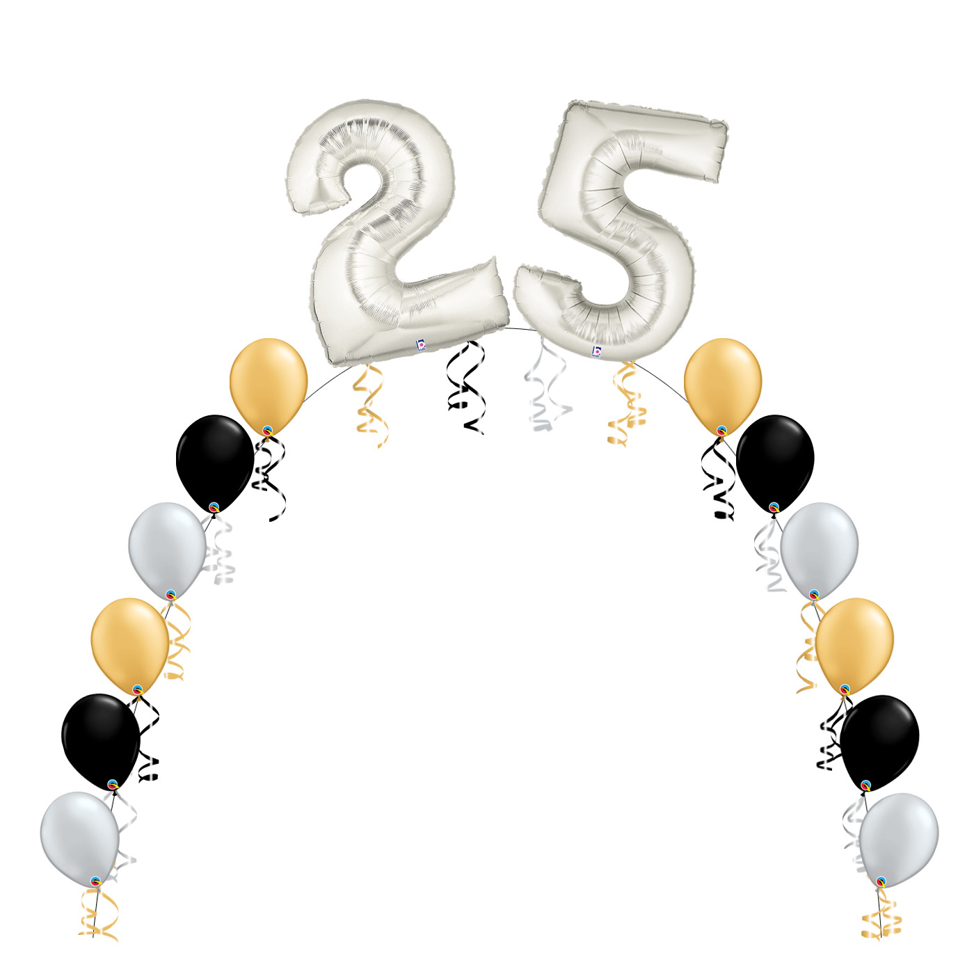 Number String of Pearl Balloon Arch